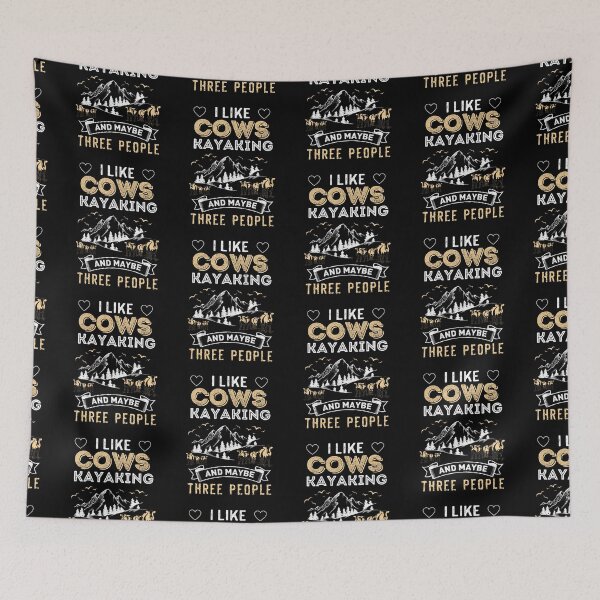 Item preview, Vintage Yellow I like Cows, Kayaking and maybe three other people designed and sold by FarmsteadAcers.