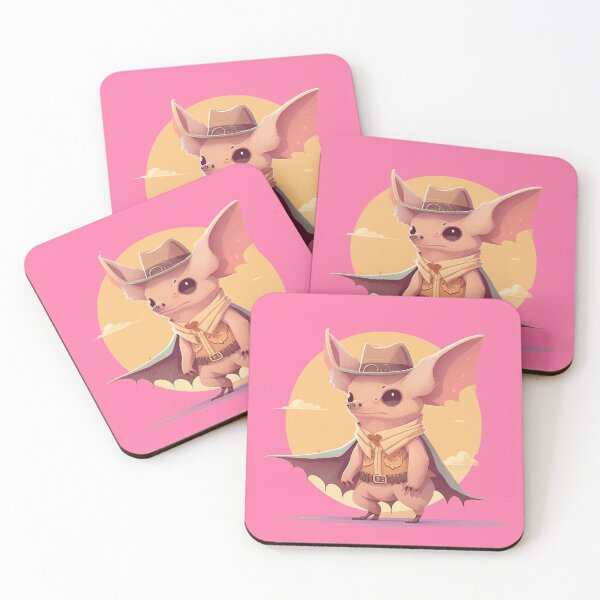 Item preview, Cute Free-Tailed Bat Cowboy(Transparent) designed and sold by pastelcountrytx.