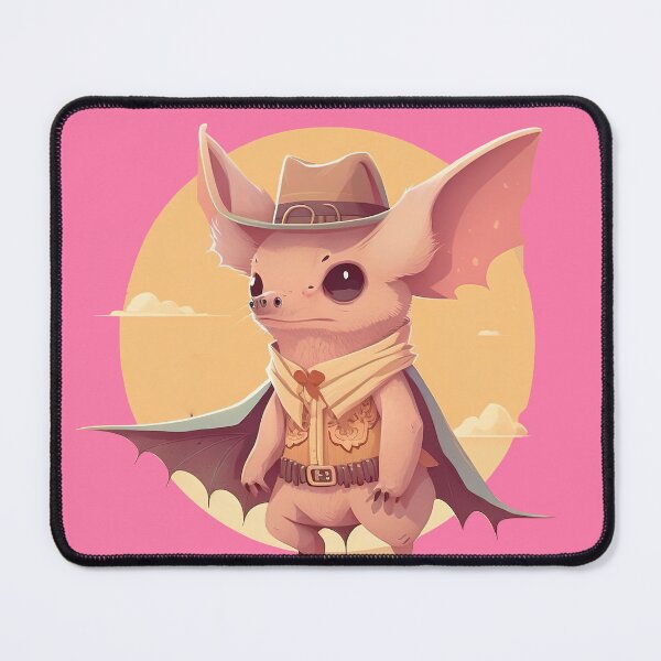 Item preview, Cute Free-Tailed Bat Cowboy(Transparent) designed and sold by pastelcountrytx.