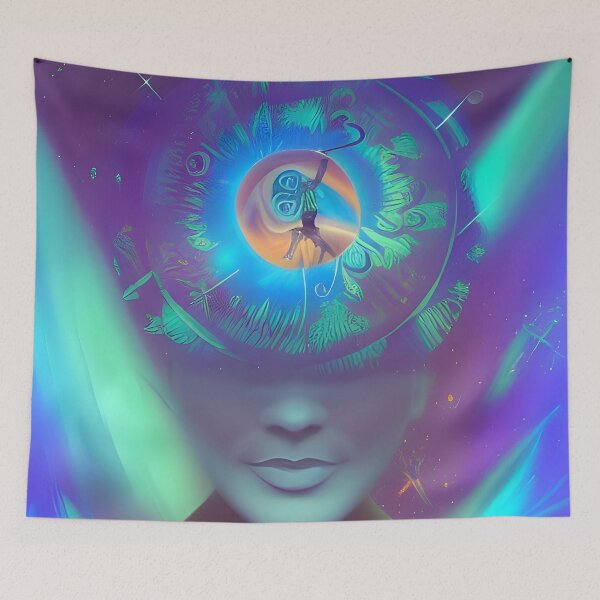 Item preview, Fantasia One Step Beyond No.5 - Astral Cosmic AI Illustration designed and sold by Recall-Design.