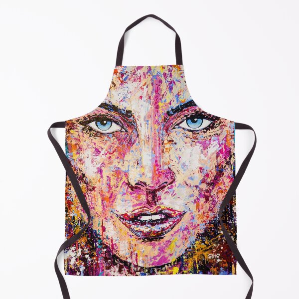 Item preview, Portrait Abstract Art Acrylic Painting Blue Eyes designed and sold by Silke Host.
