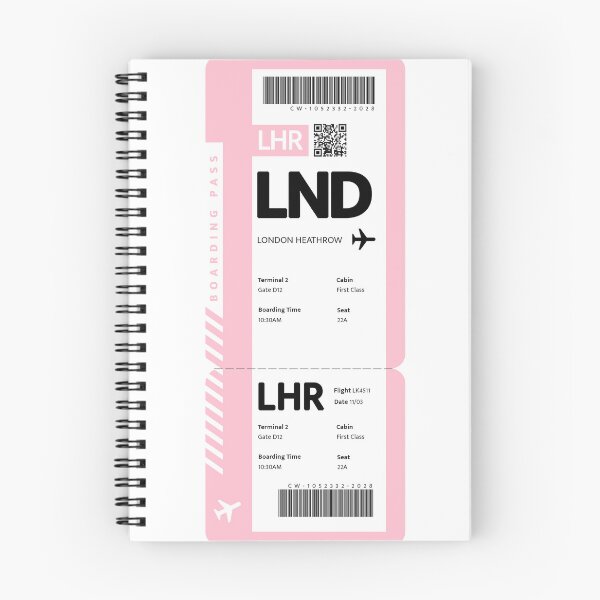 Item preview, London Heathrow Boarding Pass Pink designed and sold by luckykobi.