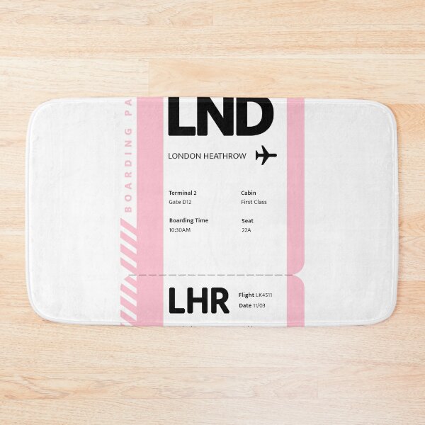Item preview, London Heathrow Boarding Pass Pink designed and sold by luckykobi.