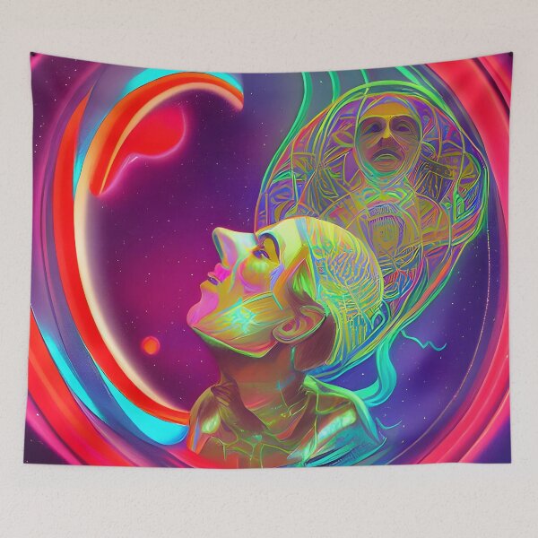 Item preview, Fantasia One Step Beyond No.9 - Astral Cosmic AI Illustration designed and sold by Recall-Design.