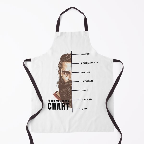 Item preview, Beard growth measuring chart cool guy white designed and sold by MeditationMind.