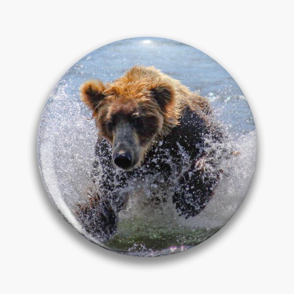 Item preview, Katmai NP - Grizzly bear charging a salmon  designed and sold by edojan-nl.