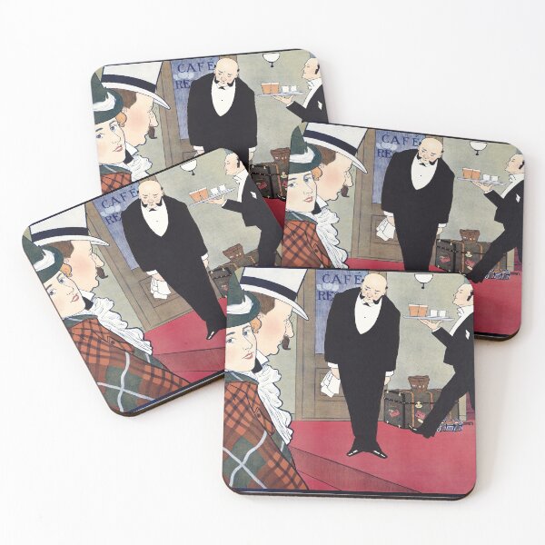 Item preview, Man en vrouw en twee obers designed and sold by Gallery-Wending.