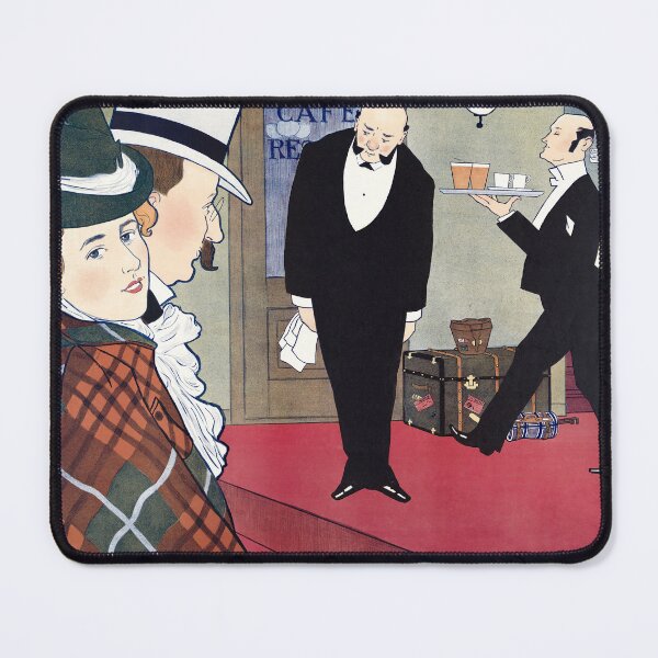 Item preview, Man en vrouw en twee obers designed and sold by Gallery-Wending.
