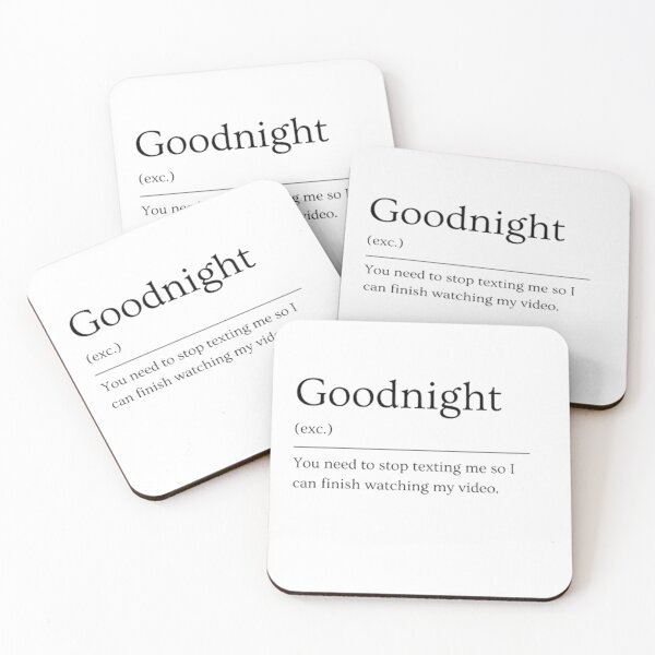 Item preview, Goodnight | Funny Dictionary Definition  designed and sold by ED-TDesigns.