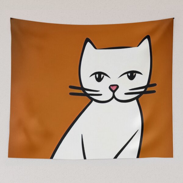 Item preview, sitting cat designed and sold by blackwhiteblue.