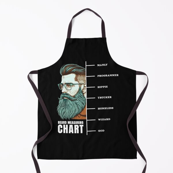 Item preview, Beard growth measuring chart cool hipster black designed and sold by MeditationMind.
