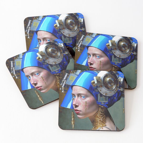 Item preview, An android girl with pearl portrait designed and sold by osssoconcept.