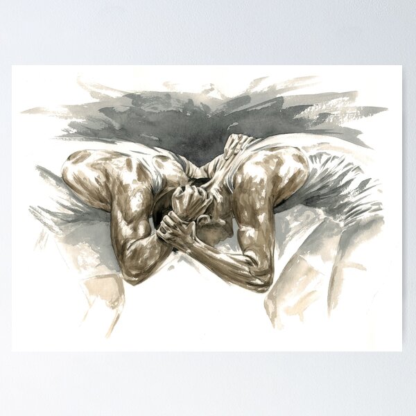 Item preview, Headbanger - Wrestling Watercolor designed and sold by H-Leese.