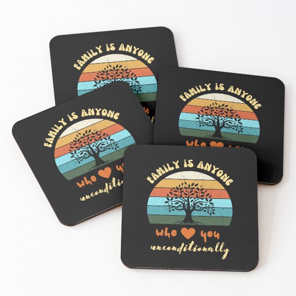 Item preview, Family is Anyone Who Loves You Unconditionally Retro designed and sold by SiYDesigns.