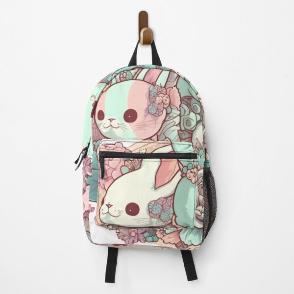 Item preview, Cute Pastel Rabbits Pattern | Circle Rabbits and Flowers | Mechanical Rabbit | Easter Rabbits | Group of Rabbits | high resolution  designed and sold by Synthetic-Intel.