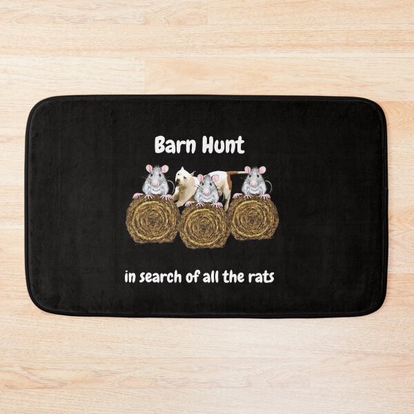 Item preview, Funny Barn Hunt - in search of all the rats with a white floppy eared pitbull dog designed and sold by Just4doglovers.