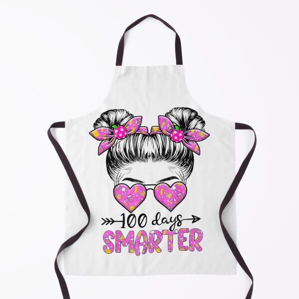 Item preview, 100 Days Smarter Girls Messy Bun Hair 100th Day Of School designed and sold by NabShirts ⭐⭐⭐⭐⭐.