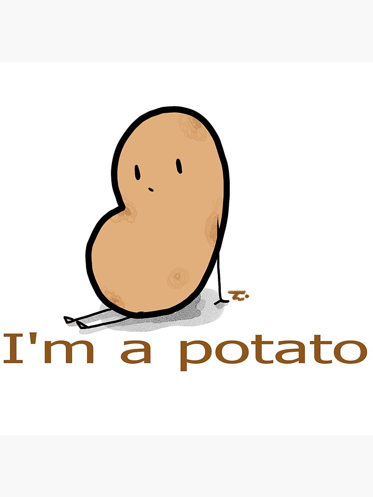 Emotional Support Potato #3 Sticker by a-lazybee