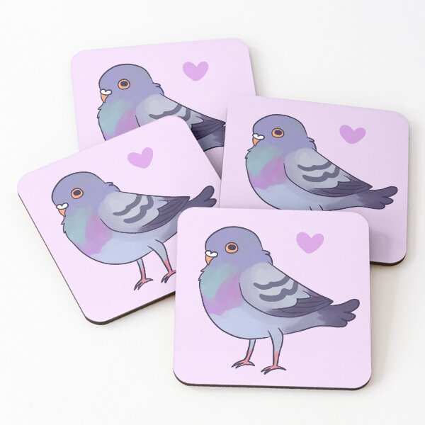 Item preview, Pigeon cute illustration with a heart designed and sold by Yarafantasyart.