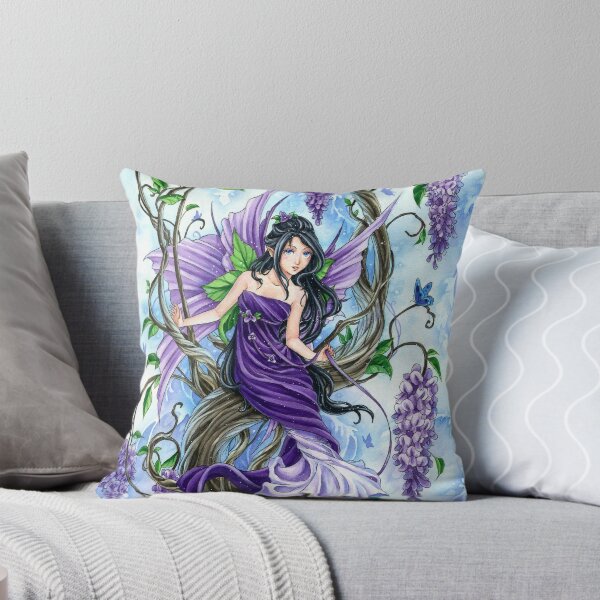 Item preview, Purple Wisteria flower fairy by Meredith Dillman designed and sold by Meredith Dillman.