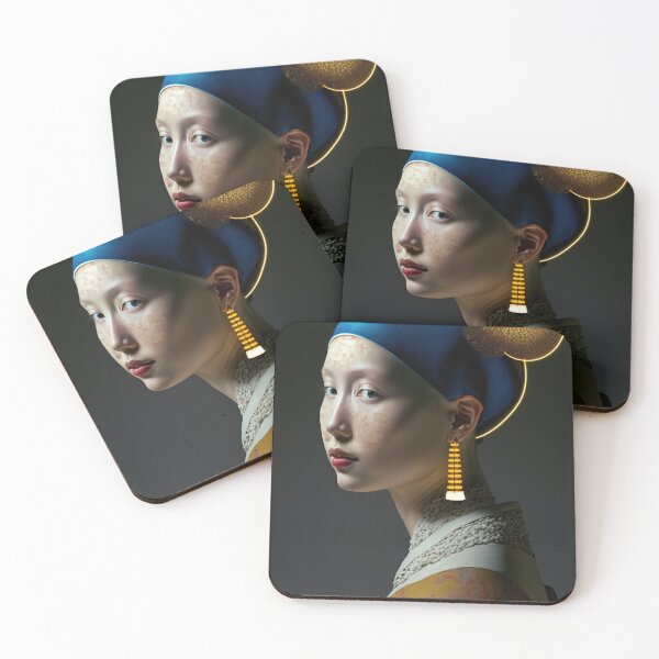 Item preview, A girl with a lamp and traditional earrings  designed and sold by osssoconcept.
