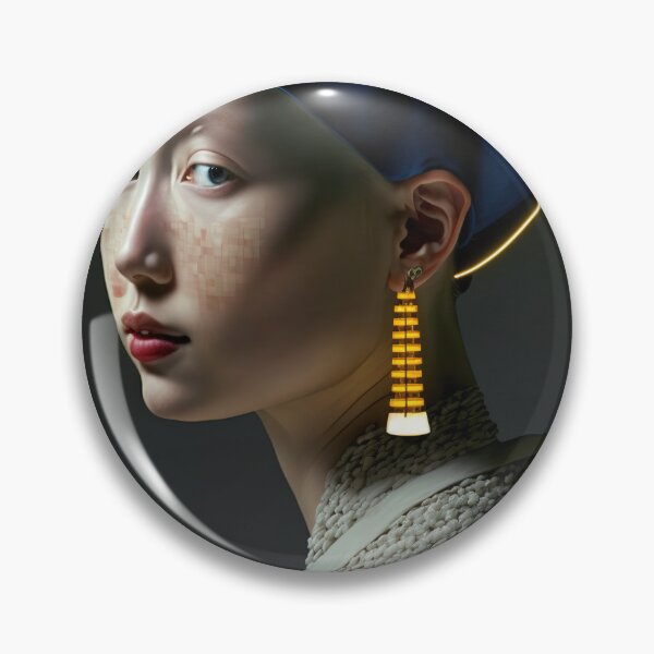 Item preview, A girl with a lamp and traditional earrings  designed and sold by osssoconcept.