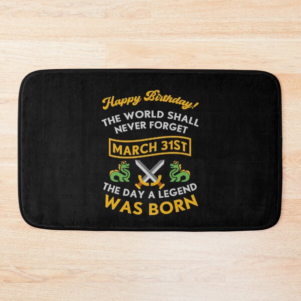 Item preview, March 31st The Day A Legend Was Born Dragons And Swords Design (Light) designed and sold by Graograman.