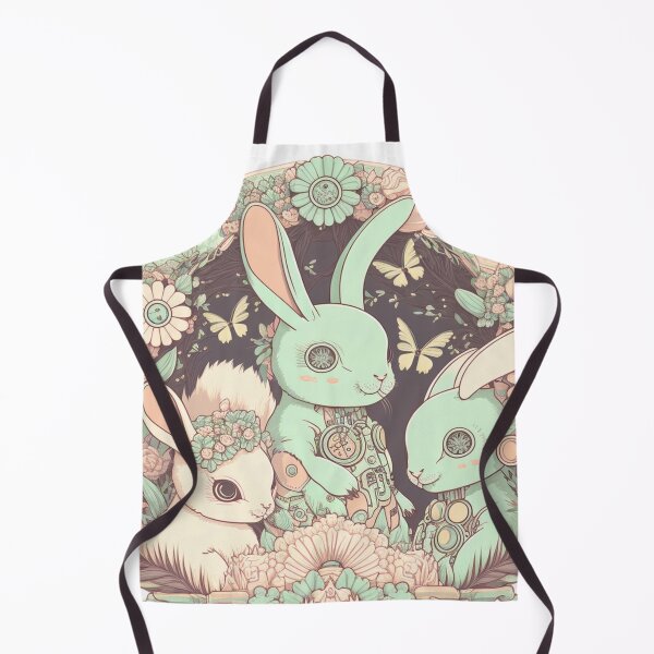 Item preview, Cute Pastel Rabbits Pattern | Circle Gang of Rabbits and Flowers | Mechanical Rabbit | Pastel Easter Rabbits | Group of Rabbits | high resolution  designed and sold by Synthetic-Intel.