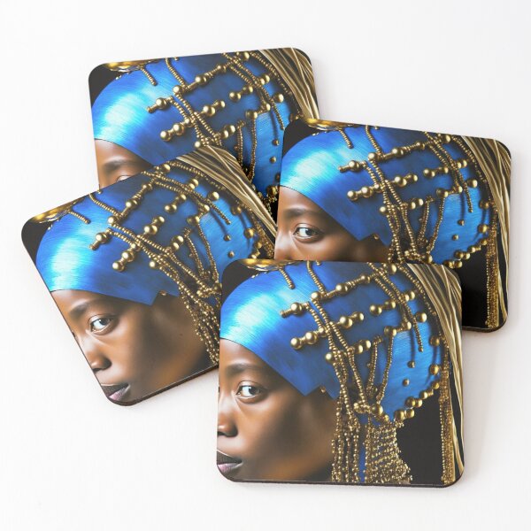 Item preview, A golden lady with gold earrings portrait designed and sold by osssoconcept.