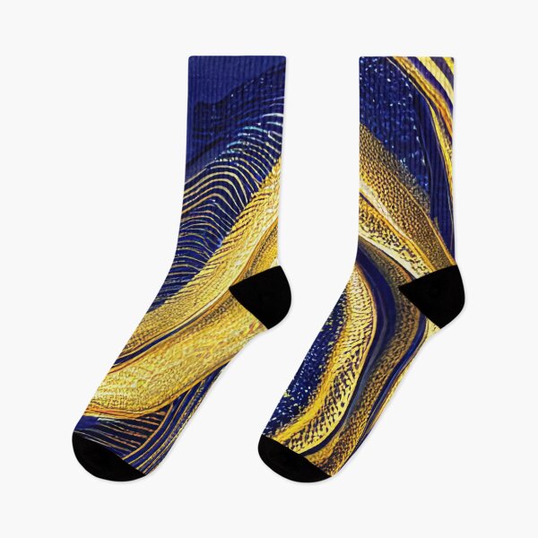 Item preview, Liquid gold pattern on blue designed and sold by CallaCoralia.
