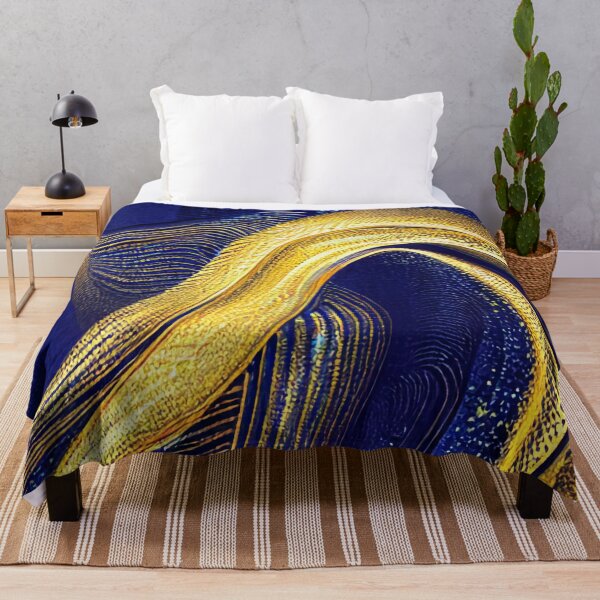 Item preview, Liquid gold pattern on blue designed and sold by CallaCoralia.