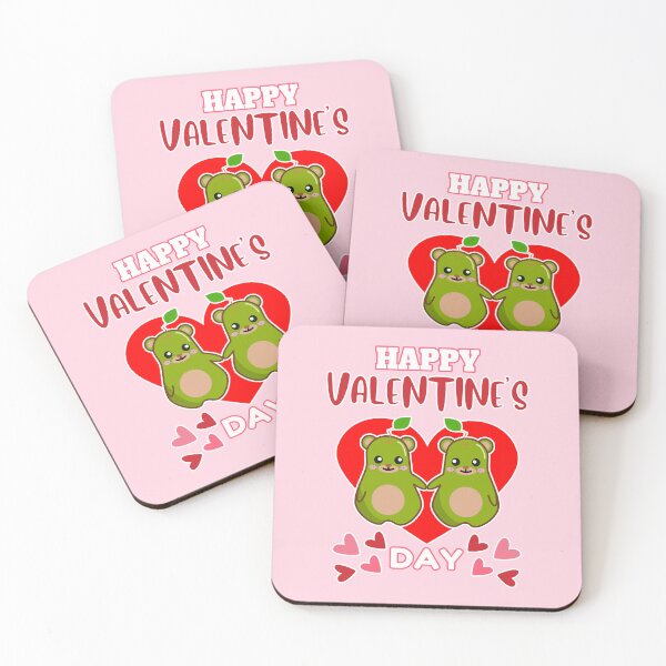 Item preview, HAPPY VALENTINE'S DAY Cute Bear Pear Pair Love Heart designed and sold by usernamenaijan.