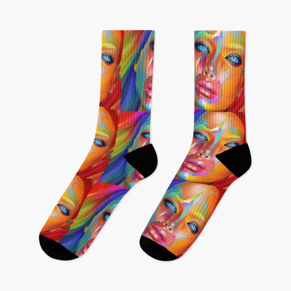 Item preview, Surreal Seduction: Vibrant Woman Portrait with Fantasy Elements designed and sold by artmanikin.