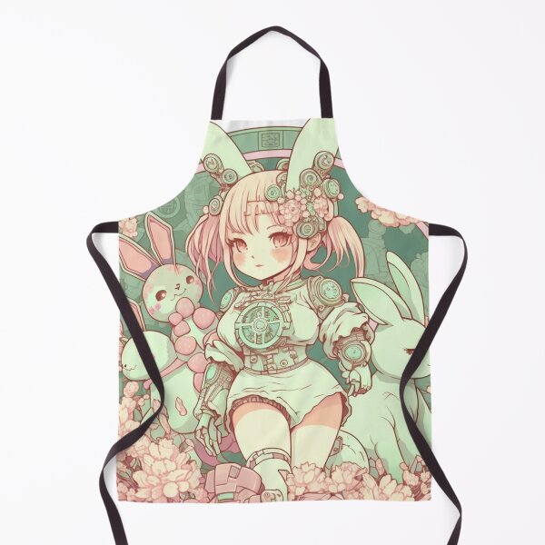Item preview, Anime Girl Superhero Pastel Pattern | Girl with Rabbits | Anime Rabbit Hero | Easter Rabbits | Rabbit Gang | high resolution designed and sold by Synthetic-Intel.