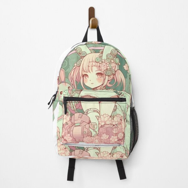 Item preview, Anime Girl Superhero Pastel Pattern | Girl with Rabbits | Anime Rabbit Hero | Easter Rabbits | Rabbit Gang | high resolution  designed and sold by Synthetic-Intel.