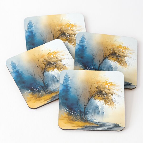 Item preview,  Colorful Autumn Landscape Watercolor 0 designed and sold by Red Witch Art.