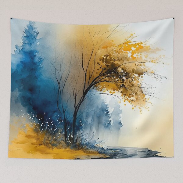 Item preview,  Colorful Autumn Landscape Watercolor 0 designed and sold by Red Witch Art.