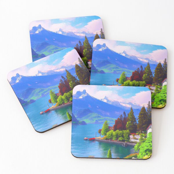 Item preview, A digital painter of the Majestic Switzerland  designed and sold by H  Schneiter.