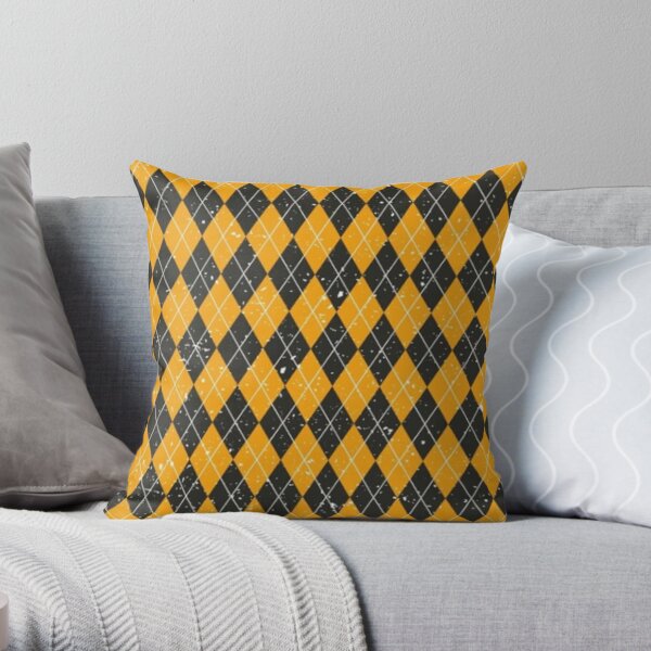 Yellow and black throw hot sale pillows