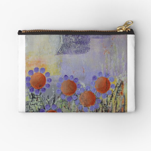 Cheery Flowers Abstract Zipper Pouch