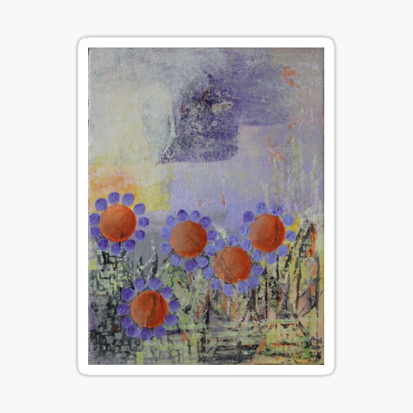 Cheery Flowers Abstract Sticker