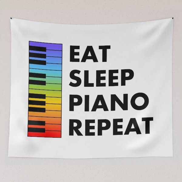 Item preview, Eat Sleep Piano Repeat designed and sold by Inspirationmotivation.