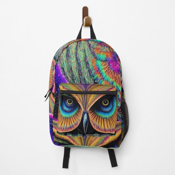 Item preview, 3d Symmetrical Portrait of a phsychadelic owl with a dark cosmic background multi-colored Hyper detailed, Intricate detail, delicate, graceful designed and sold by siwabudda.