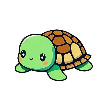 Kawaii Sea Turtle, digital illustration by me : r/AdorableArt