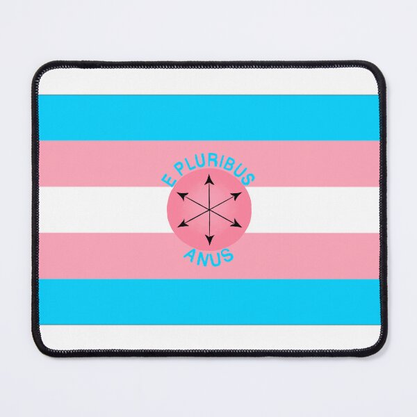 Item preview, E Pluribus Anus + Trans Flag designed and sold by eveyting.