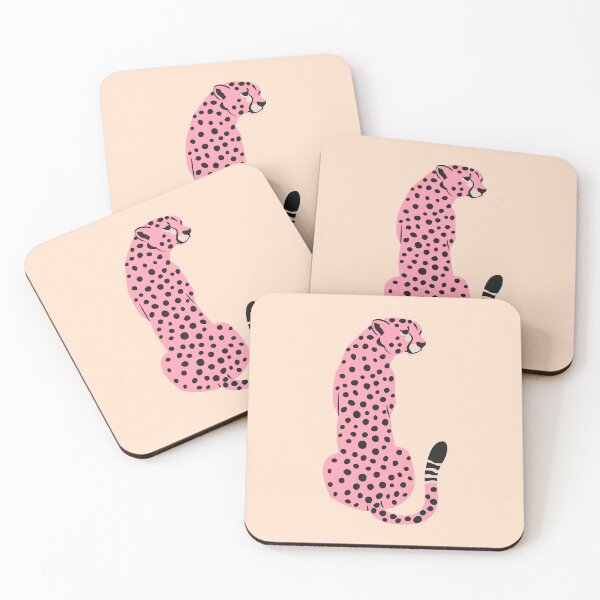 Item preview, Peach Leopard | African Cheetah | Tropical Pop Art designed and sold by karanwashere.
