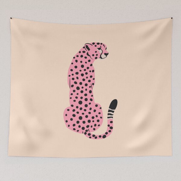 Item preview, Peach Leopard | African Cheetah | Tropical Pop Art designed and sold by karanwashere.