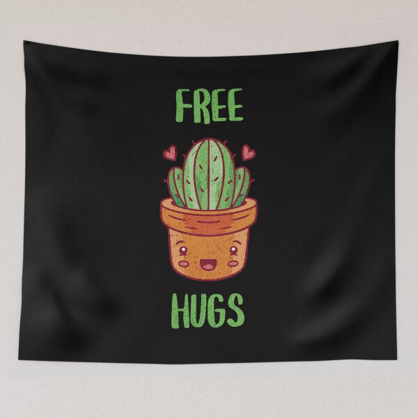 Item preview, Free Hugs Kawaii Cactus designed and sold by The Jackalope.
