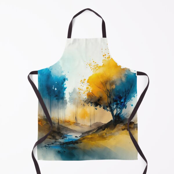 Item preview, Colorful Autumn Landscape Watercolor 1 designed and sold by Red Witch Art.