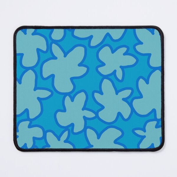 Item preview, Mod Matisse Flowers - Three Blues designed and sold by Karen Anne Isaksen Glick.